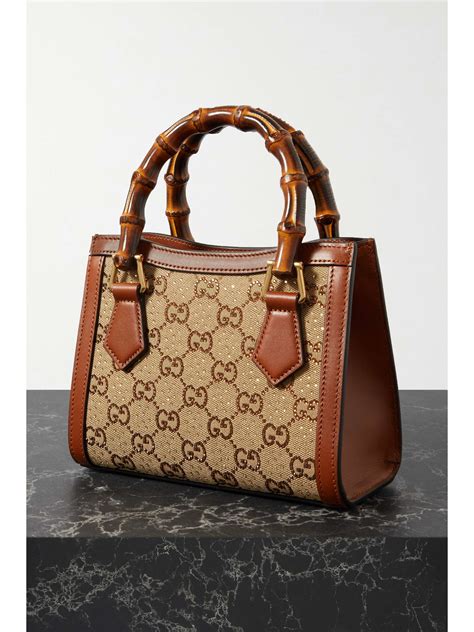 gucci diana canvas-jacquard tote